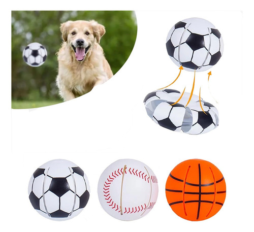 3pcs Juguete Para Perros Pelota Plato Volador, Magic Ball