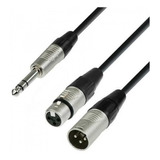 Cable Plug Trs Xlr Macho Hembra Stereo Adam Hall K4yvmf0300 