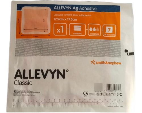 Aposito Allevyn Classic Ag 17.5cmx17.5cm Adhesivo.