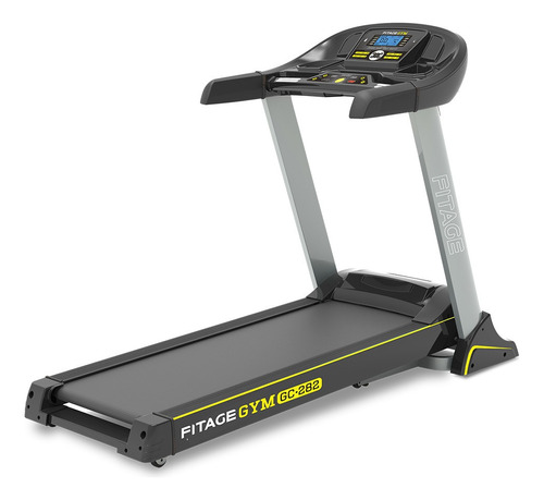 Cinta De Correr Eléctrica Fitage Gym Gc-282 240v Color  Negro Y Gris