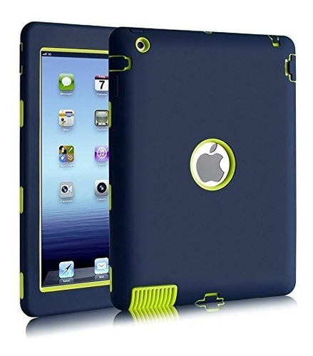 iPad 2/3/4 Case, Cubierta Protectora Hocase Resistente A Pru