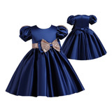 Vestido Con Lazo Vestido Princesa Niñas Talla 2-12 Años Ch2w