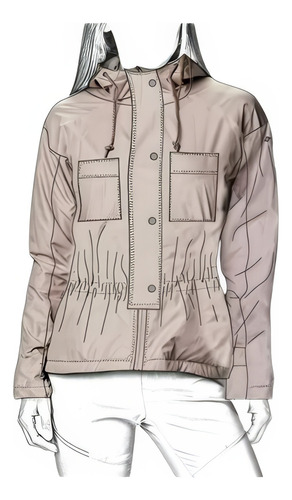 Molde Textil Unicose - Campera Rompeviento Anorak Mujer 2209