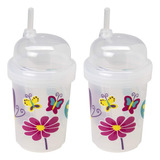 Nuspin Kids Zoomi - Vaso De Pajita Para Ninos, Estilo Maripo