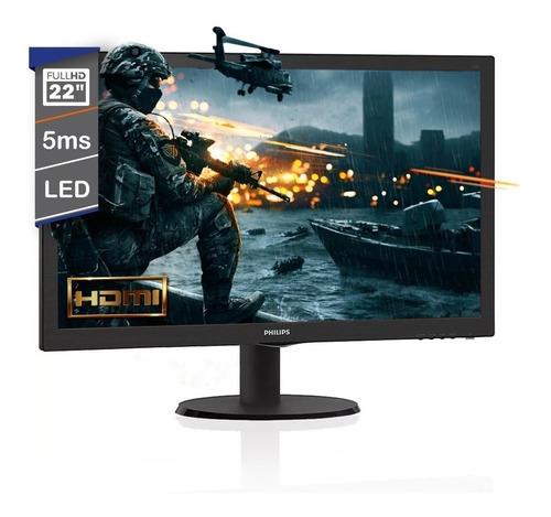 Monitor Philips Gamer 22 Pulgadas 223v5lhsb2/55 Led Hdmi Vga