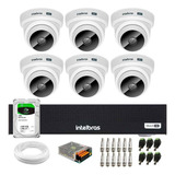 Kit 6 Câmeras Hd Dome Visão Noturna 20m Dvr 8 Canais Hd 1tb