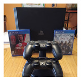 Sony Playstation 4 Pro 1tb 2 Joysticks+cargador + 2 Juegos 