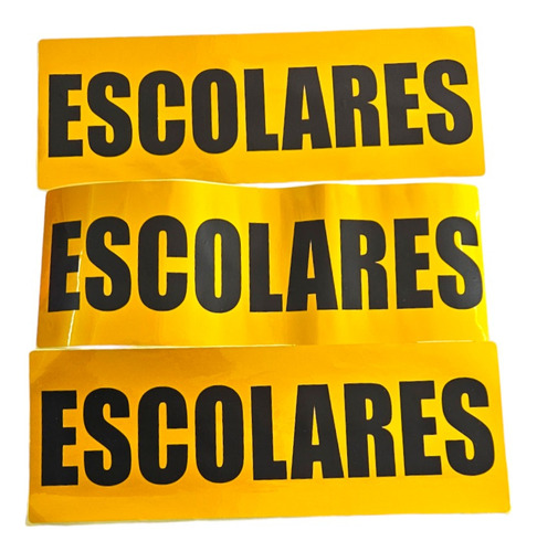 Set 3u Letreros Reflectantes Sticker Transporte Escolares