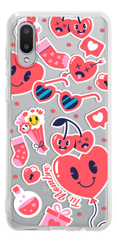 Funda Para Galaxy San Valentín Stickers Con Tu Nombre