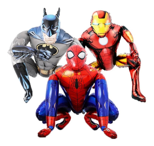 Pack 3 Globos Superheroes 3d