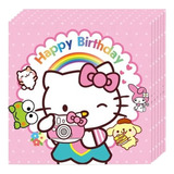 Pack 20 Servilletas Para Cumpleaños Hello Kitty Infantil