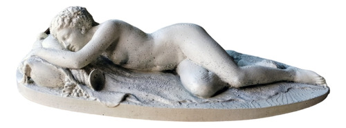 Estatua Bacante Durmiente Griega Pintada Simil Mármol 3d