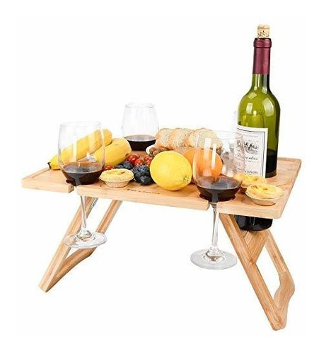 Mesa De Picnic Vino Al Aire Libre  Grande  Plegable  Po...