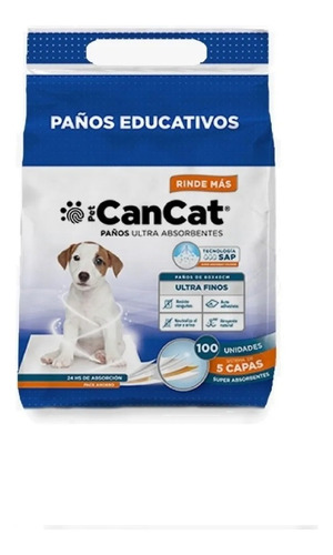 Paños Educativos Absorbentes Can Cat X 100 U 60x40