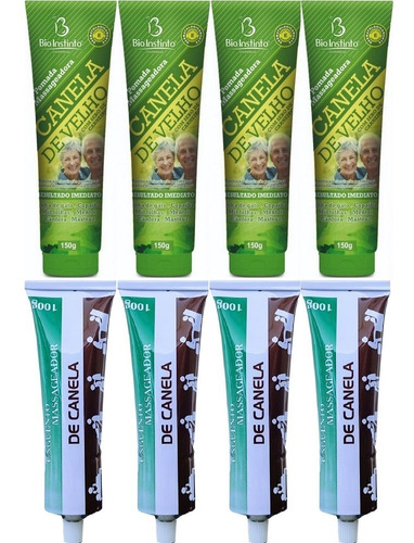 Kit 4 Pomada Canela De Velho 150g + 4 Unguento De Canela