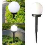 Pack 3 Foco Estaca Led Solar Tipo Globo Jardín