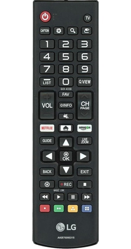 Controle Remoto LG Smart Akb75095315 P/ Tv 55sm8600psa C/ Nf