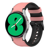 Pulseira De Couro Sintético Com Silicone Para Watch4 40mm