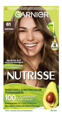 Kit De Tintura Permanente Nutrisse De Garnier Tono Tono 61 C