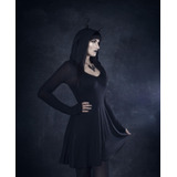 Vestido Black Spell C/ Gorro Gotico Drfrk195 