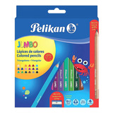 Caja 18 Lápices Colores Escolares Pelikan+sacapuntas