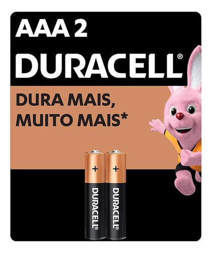 Pilha Alcalina Pequena Aaa C/2 (96389) - Duracell