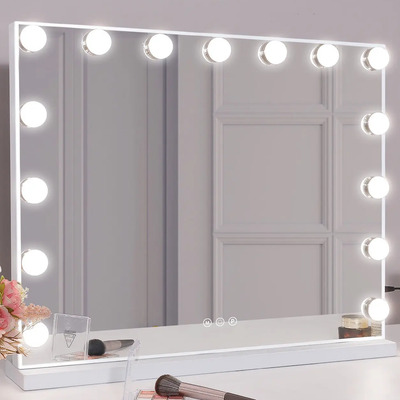 Espejo De Maquillaje Vanitii Estilo Hollywood 15 Led Focos Blanco