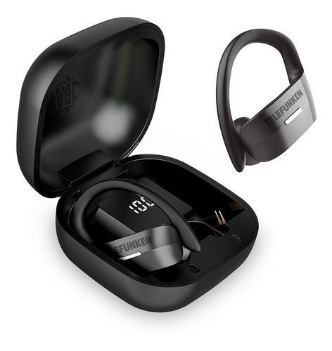 Auriculares Intraurales Deportivos Bluetooth Tf-bth500 De Telefunken, Color Negro