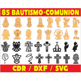  Pack Vectores Corte Laser  Bautismo  Comunion  Confirmacion