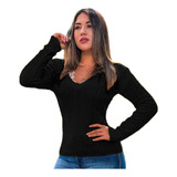 Blusa Cardigan Tricot Trançadinho Feminina Ref:983