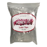 Tips Curvatura C Transparente Unhas Tips Honey Girl 500 Uni