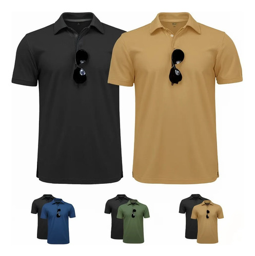 2pzs Polo Playera Hombre Manga Corta Militar Táctica Casual | MercadoLibre