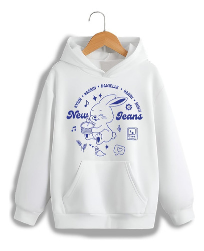 Buzo/hoodie Canguro New Jeans Bunnies - Bunny Aesthetic Kpop