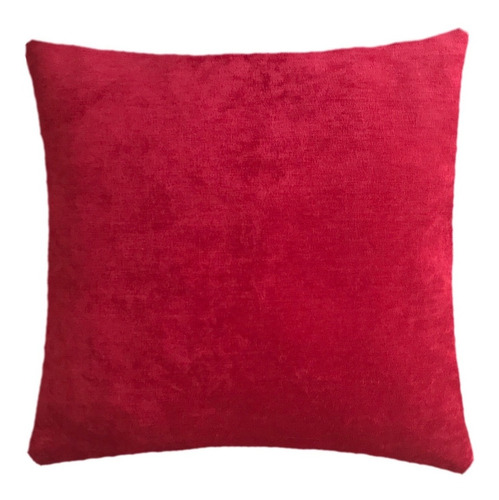 Set 8 Cojín Decorativo Minimalista Rojo Velvet Sala Recamara