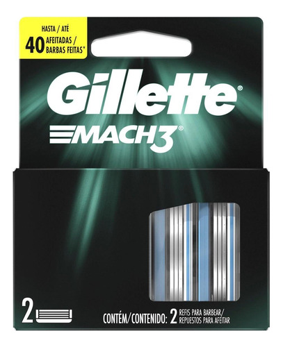 Refil Para Aparelho De Barbear Barbeador Gillette Mach3 2 U