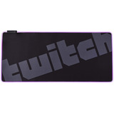 Mouse Pad Xxl Negro Luces Rgb Twitch 90 Cm X 40 Cm