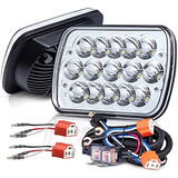 Ledkito Faros Delanteros Led De 5 X 7 X 6 Con Arnés De Relé 