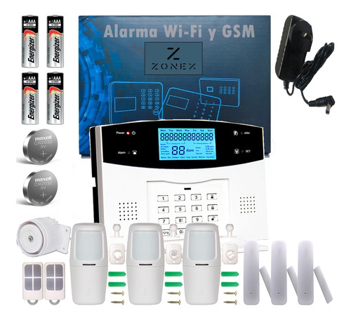 Alarma Wifi&gsm Zonex Inalambrica 6 Sensores Smartlife Tuya