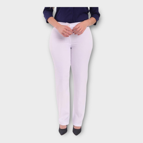 Calça Social Feminina Oxford Com Elastano - Pronta Entrega