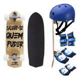 Kit Swingboard Simulador Surf Longboard Capacete Proteção