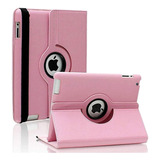 Funda iPad 2,3,4 Soporte Giratorio 360 Grados/ Rosado Claro