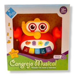 Piano Órgano Cangrejo Didáctico Para Bebe El Duende Azul Color Naranja