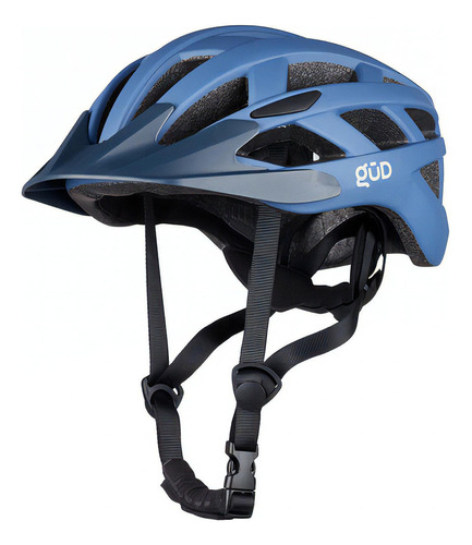 Casco Bicicleta Mtb Gud Sierra Ciclismo Regulable Con Luz Color Azul Mate Talle M