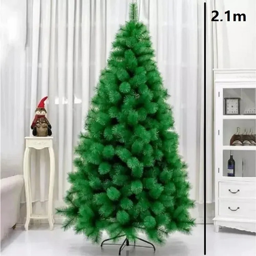 Árvore De Natal Verde 2,10m Modelo Luxo 566 Galhos A0221e