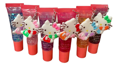 X6 Lip Gloss Brillo Labial Infantil Juvenil  Hello Kitty