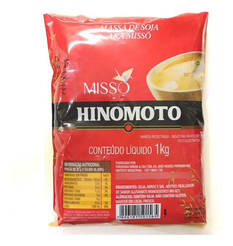 Massa Soja Misso Aka Vermelho Hinomoto- Dieta Saudável 1kg 