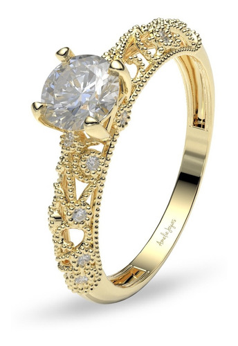 Anillo De Compromiso Sharon Amelie Joyas Oro 14k