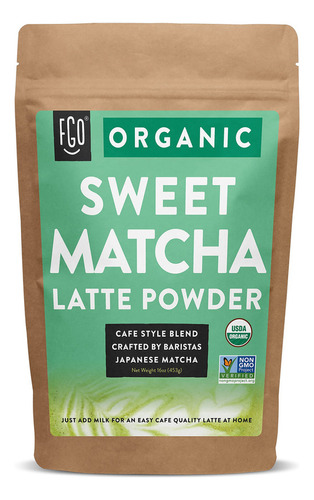 Té Verde Fgo Organic Sweet Matcha Latte En Polvo, Matcha Jap