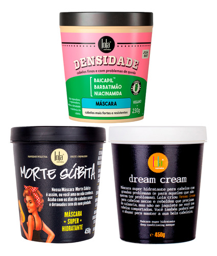 Mask Morte Súbita 450g & Densidade 230g & Dream Cream 450g