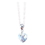 Punto De Luz Mujer Plata 925 Swarovski Corazón Blanco